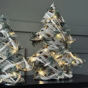 Juletre med LED-lys og gran - 40cm
