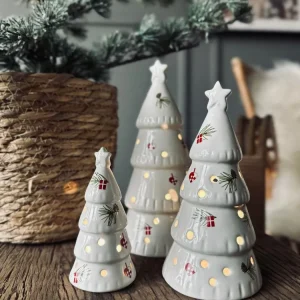 Juletre 3 stk med LED-lys
