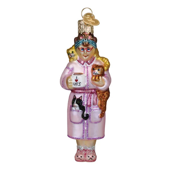 Juletrepynt Kattedame, Glass - 13cm