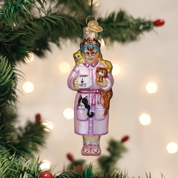Juletrepynt Kattedame, Glass - 13cm