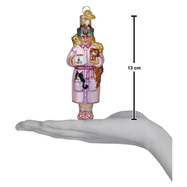 Juletrepynt Kattedame, Glass - 13cm