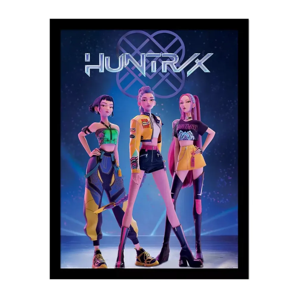 K-POP Demon Hunters Innrammet Bilde 30 x 40 cm Huntrix