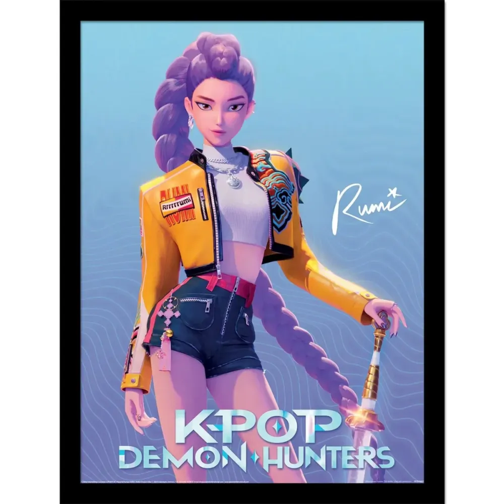 K-POP Demon Hunters Innrammet Bilde 30 x 40 cm Rumi