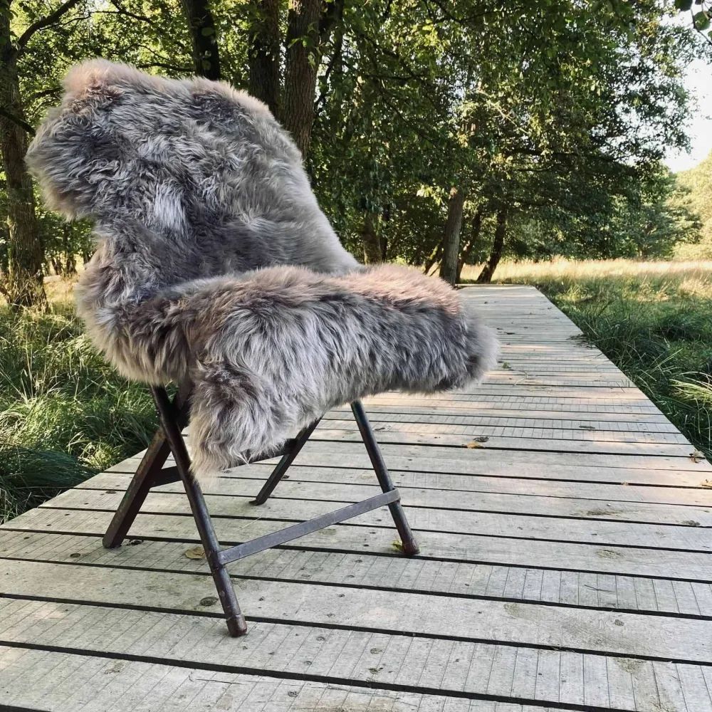 Lammeskinn i flott mokka - 85x55