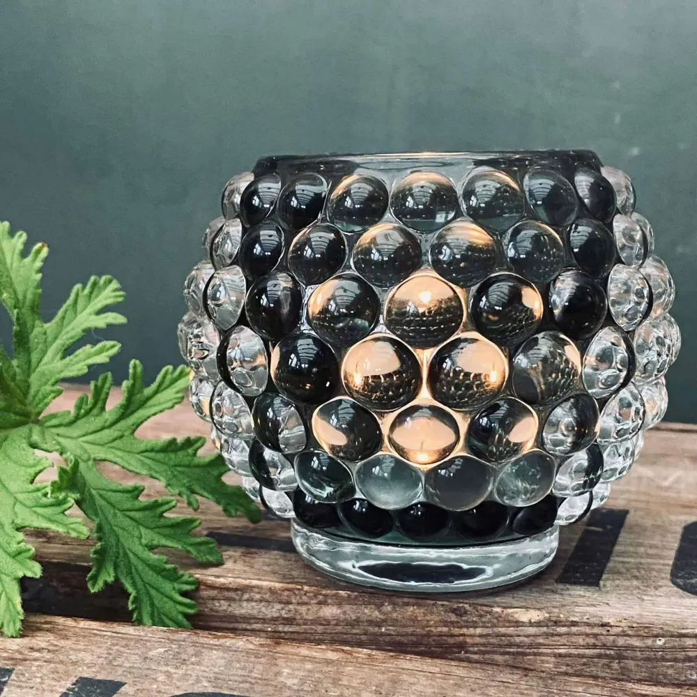 Lotus lysestake – Amber glass