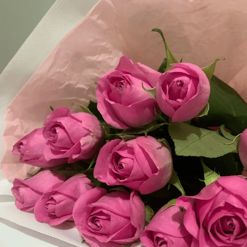 LYSEROSA ROSE vinstopper - ekte tørkede blomster