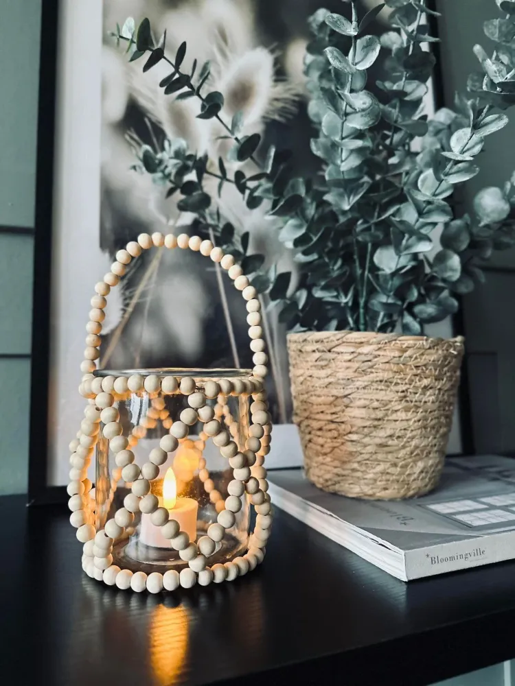 Lysestake Boheme med perler