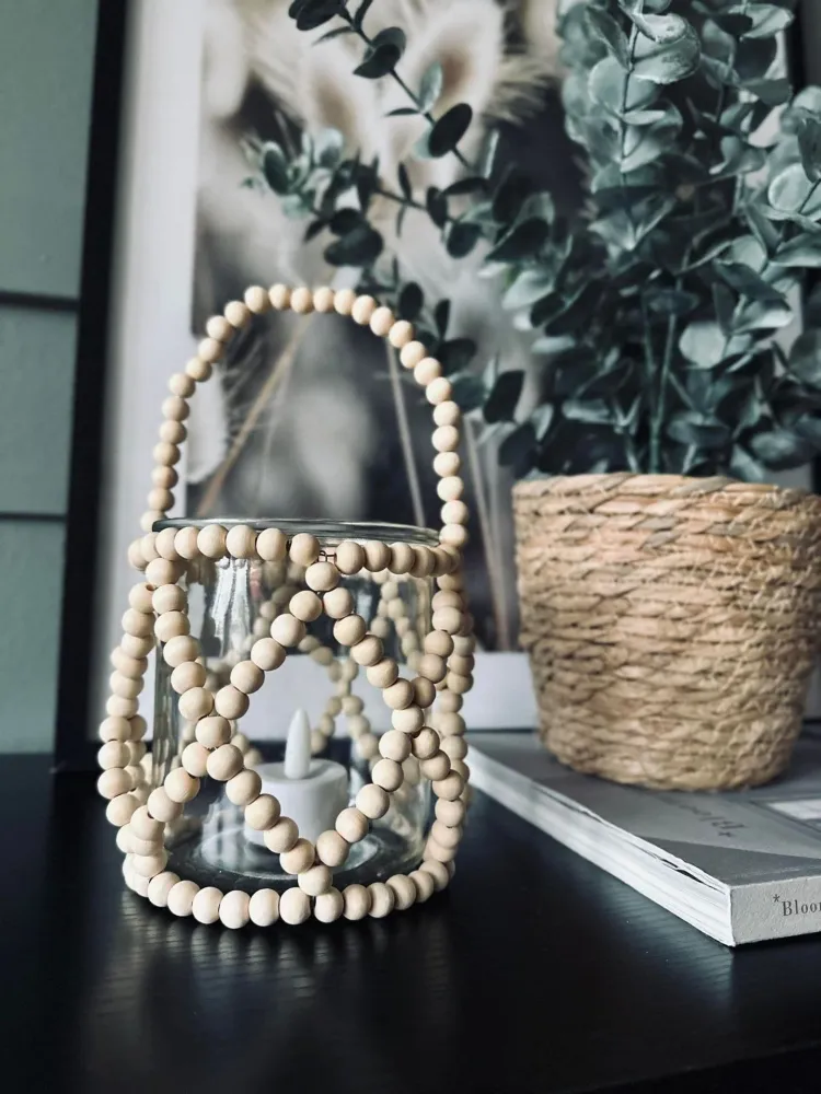 Lysestake Boheme med perler