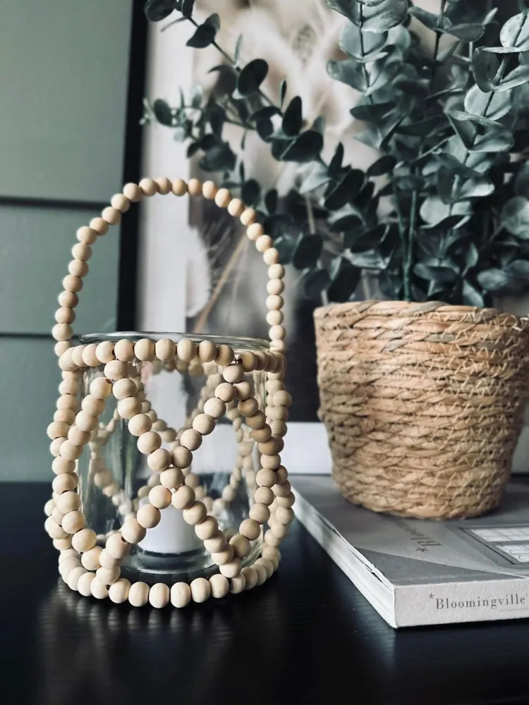 Lysestake Boheme med perler