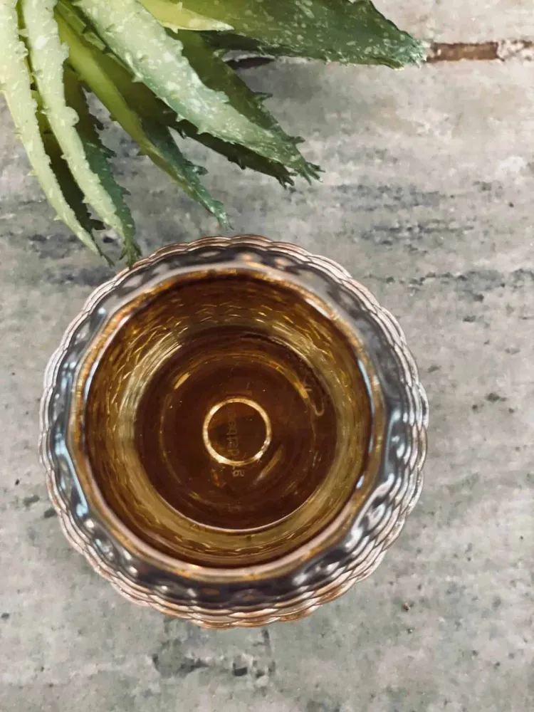 Lysestake glass kongle - Brown