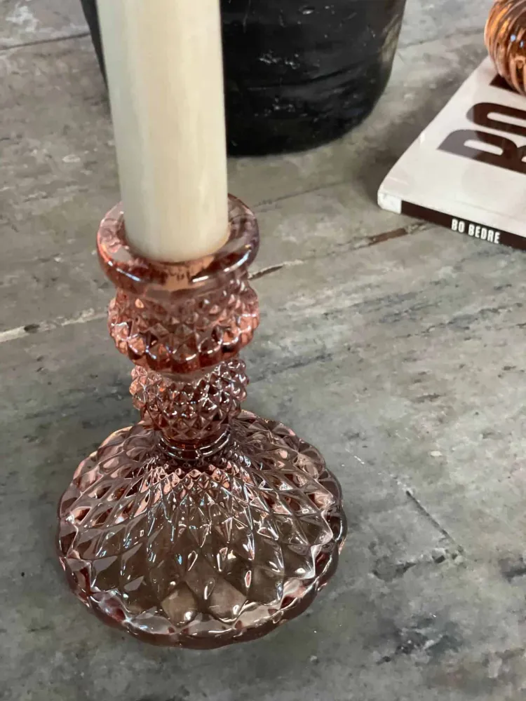 Lysestake i glass - Liten