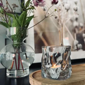 Lysestake telys - Klart glass