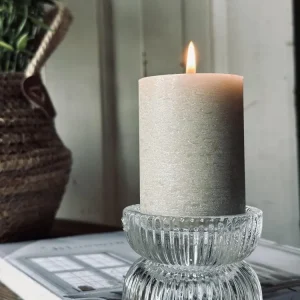 Lysestake til stakelys og kubelys – Klart glass