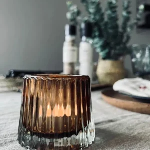 Lysestake til telys - Dark brown
