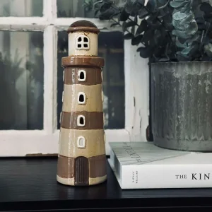 Lyshus Keramikk - Fyrtårn Beige stripet