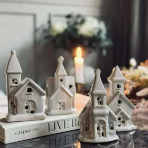 Lyshus Kirke med LED - WHITE MIX