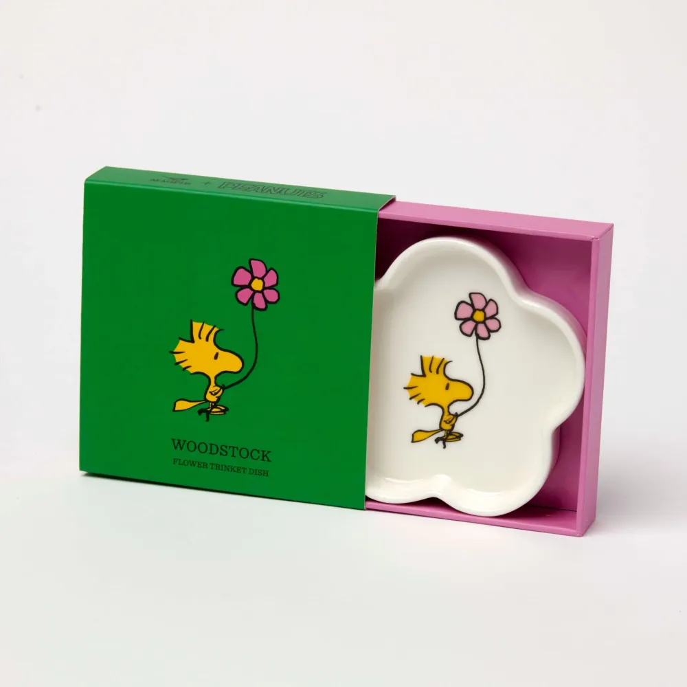 Magpie Peanuts Flower Shaped Trinket Dish, Woodstock
