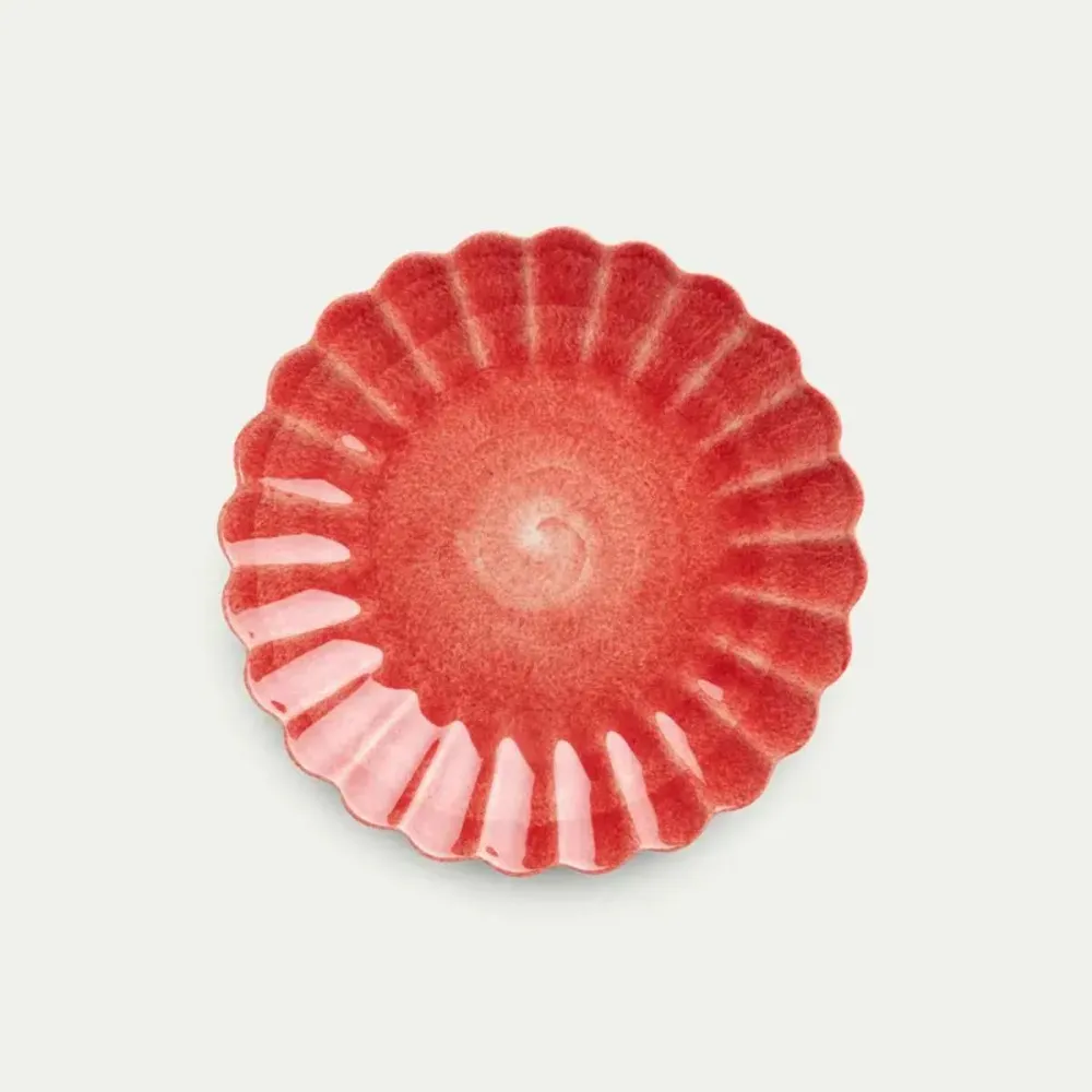Mateus Oyster Plate 28cm Red Painted
