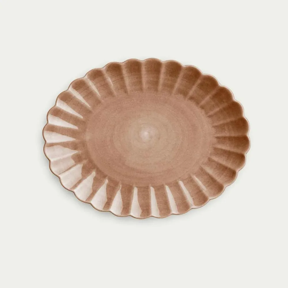 Mateus Oyster Tallerk 35x30cm Cinnamon