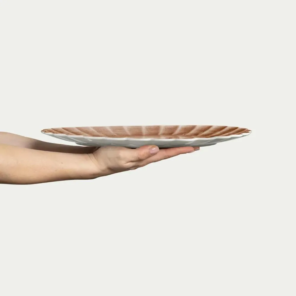Mateus Oyster Tallerk 35x30cm Cinnamon