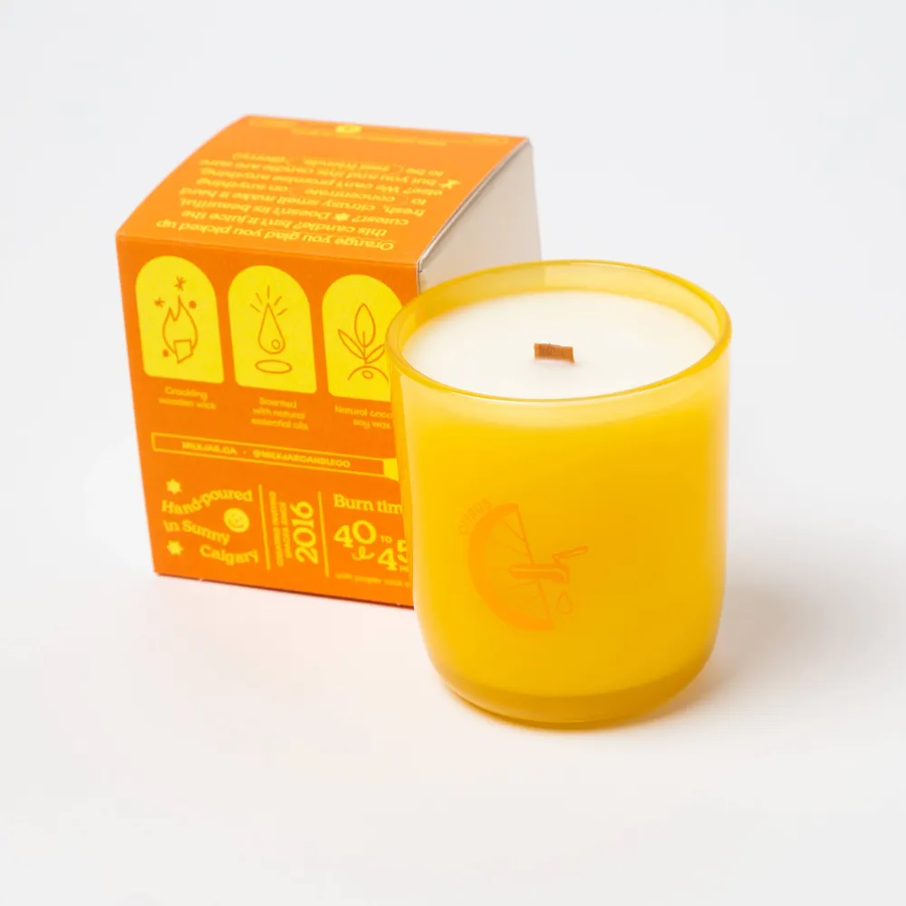 Milk Jar Candle Co. Citrus - Essential Oil Coconut Soy, 8oz