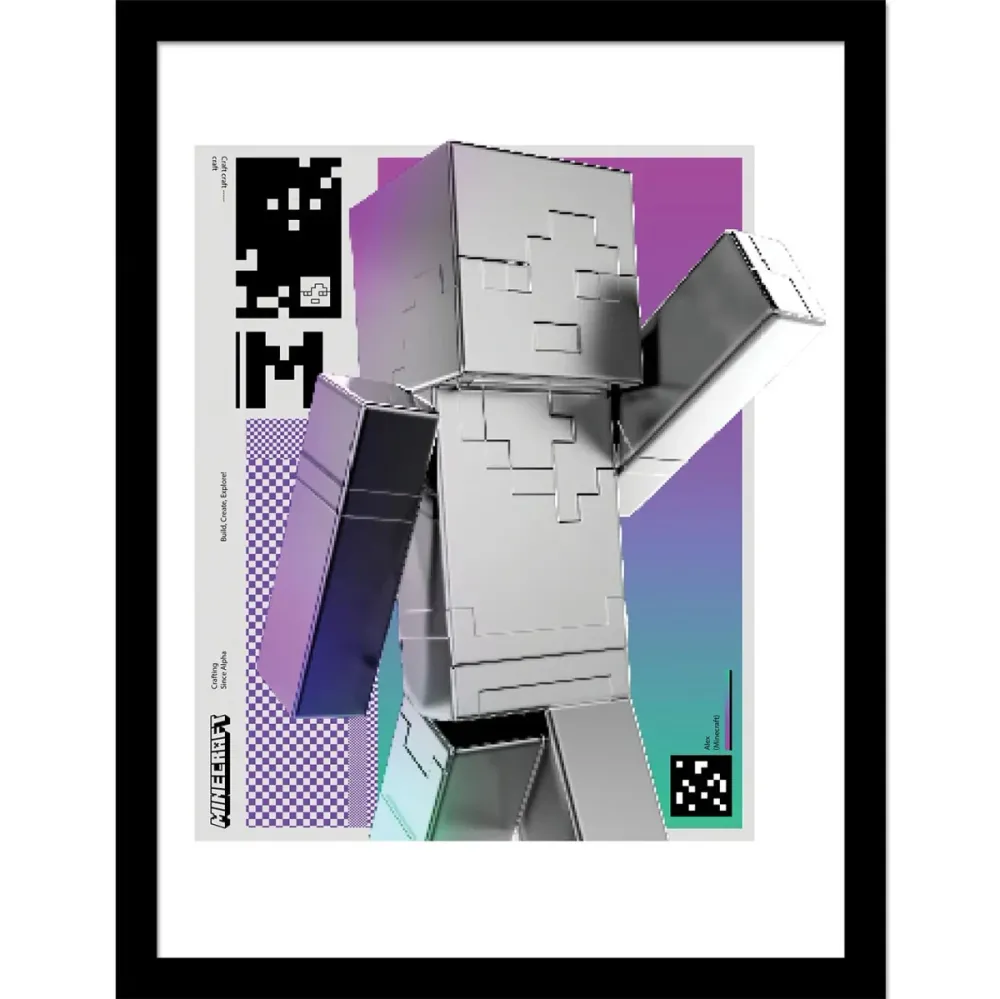 Minecraft Innrammet Bilde 30 x 40 cm