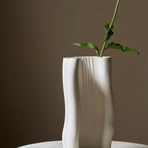 Moire Vase Large Offwhite