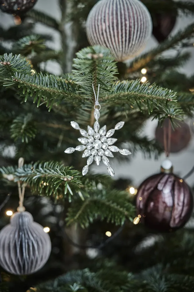 Mythel juletre H14,5 cm. lysegrå