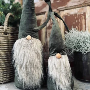 Nisse med skjegg - Velour 32 cm