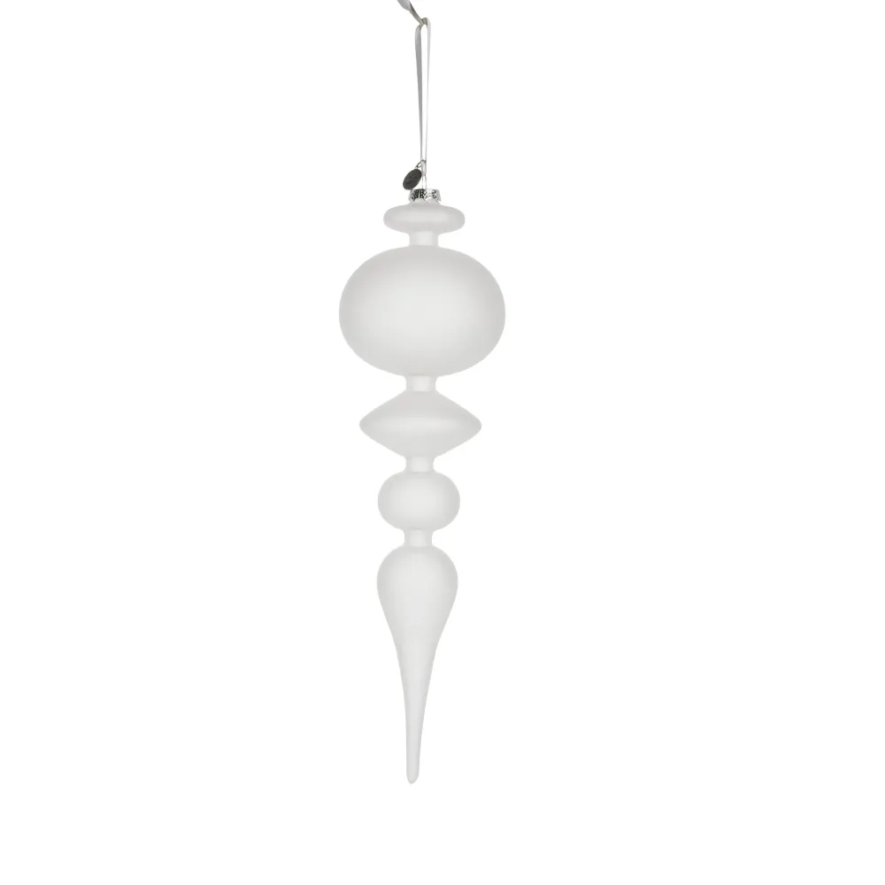 Noria julekule 35 cm. hvit