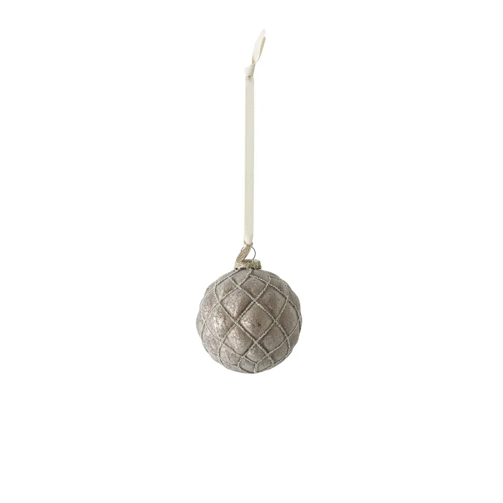 Norille julekule 9X8 cm. antikk brun