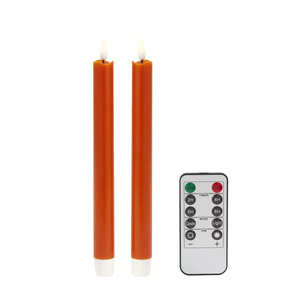Oransje LED-stearinlys - sett med 2