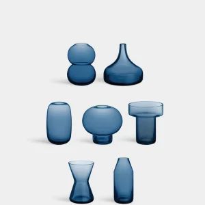 ORREFORS Midsummer Mini vaser midnattsblå 7-pack ltd 400