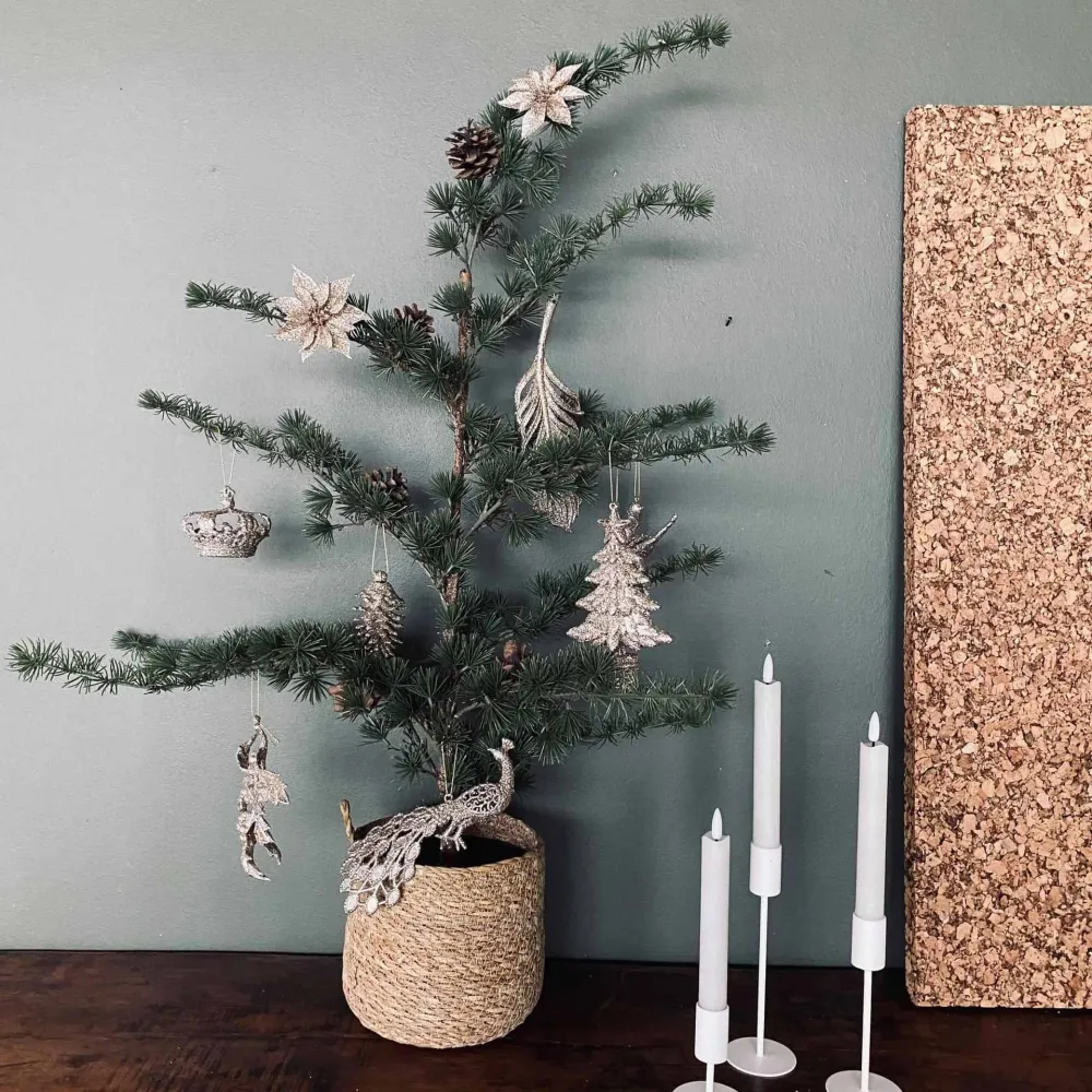 Påfugl champagneglitter