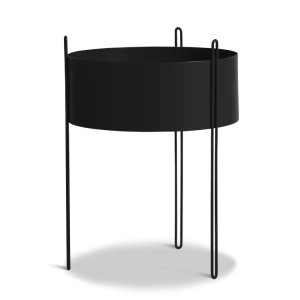Pidestall planter (Large) - Black