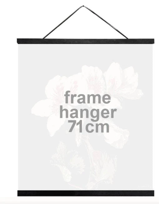 Plakatoppheng med lærsnor - 71cm