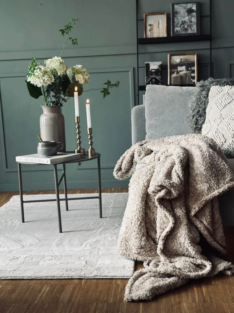 Pledd 150x200cm - Beige ultra soft