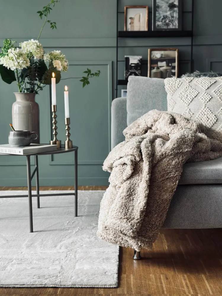 Pledd 150x200cm - Beige ultra soft