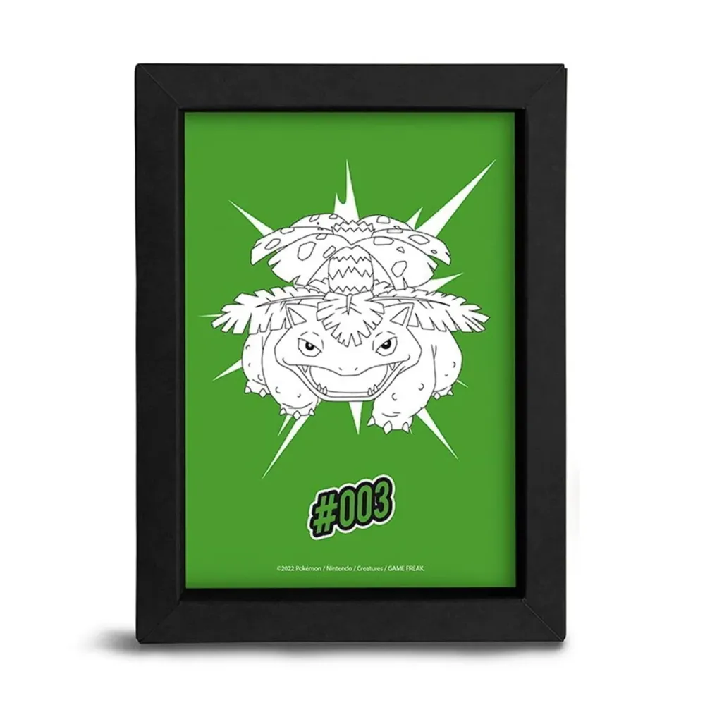 Pokemon Innrammet Bilde 15x20 Venusaur