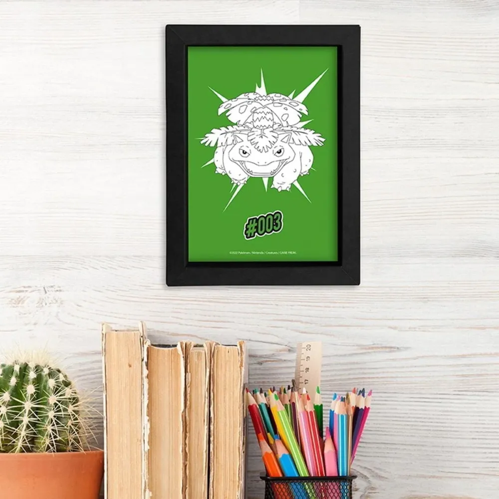 Pokemon Innrammet Bilde 15x20 Venusaur