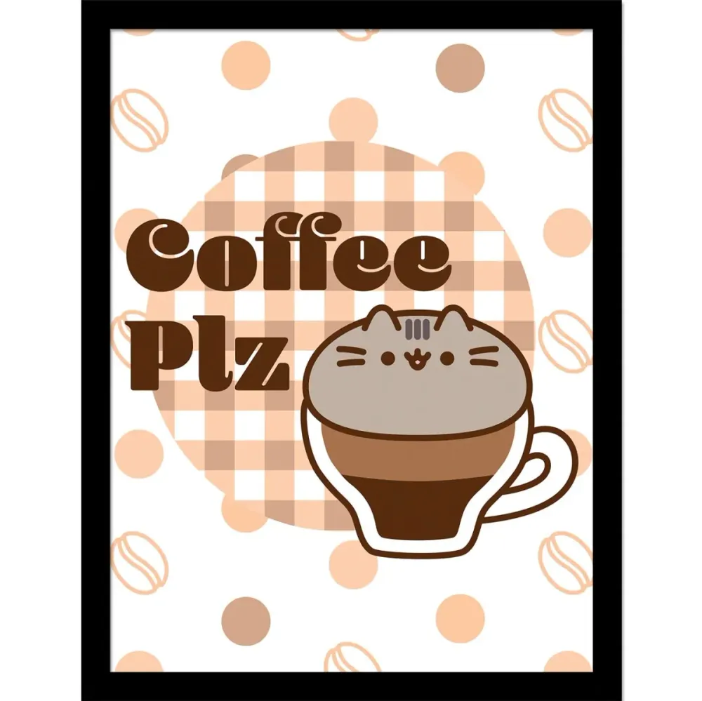Pusheen Innrammet Bilde 30 x 40 cm Coffee Plz