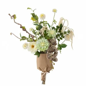 Rise buket, Hvit Kunstige Blomster