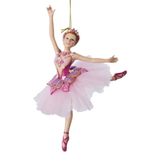 Rosa ballerina - juletrepynt 17,8 cm