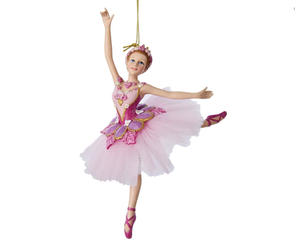 Rosa ballerina - juletrepynt 17,8 cm