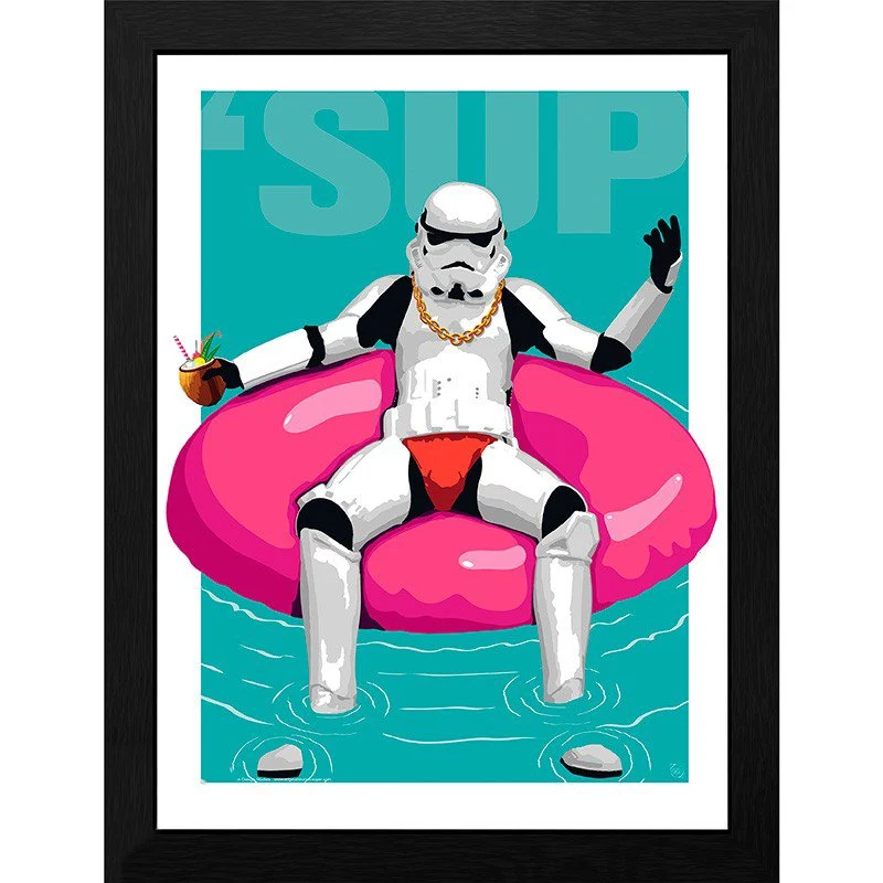 Star Wars Innrammet Bilde 30 x 40 cm Original Stormtrooper