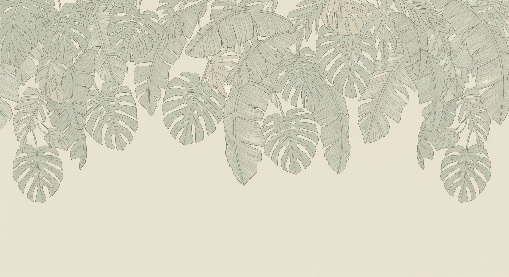 Tapet barnerom | Bananblad og monstera