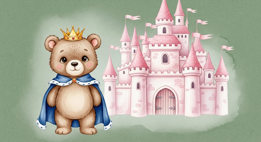 Tapet barnerom | Bjørnekonge og eventyrslott