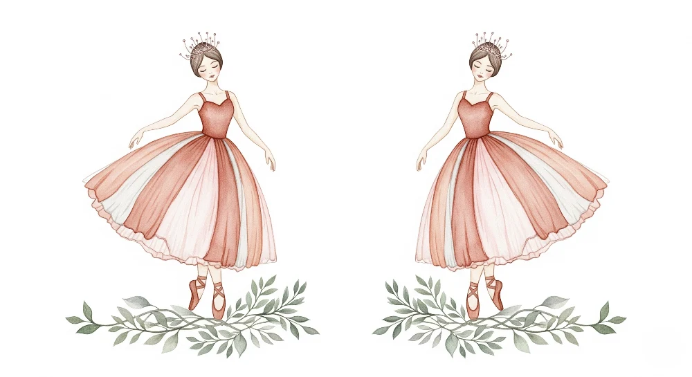 Tapet barnerom | Elegante og delikate dansere