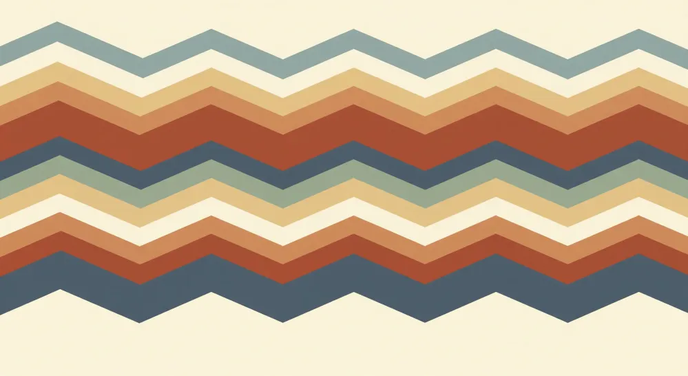 Tapet barnerom | Fargerikt Chevron-mønster i myke toner