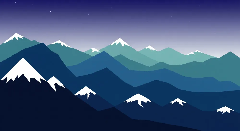 Tapet barnerom | Fjell og stjernehimmel